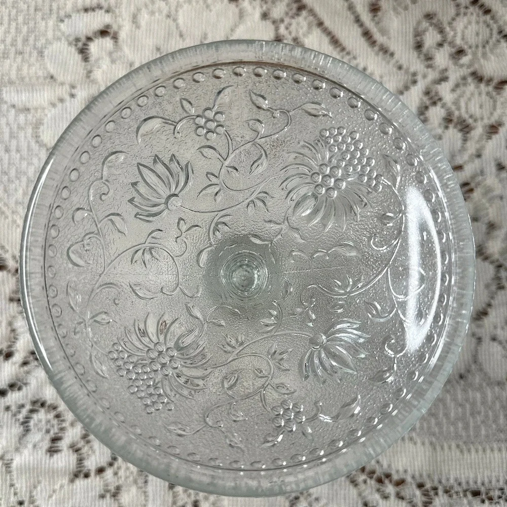 2x Mid Century Pressed Glass Candle Holders‎ by Pavel Pánek Czechoslovakia
